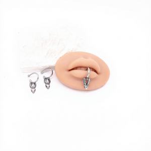 Anillo de Labio con Diseño de Conejo Punk, Acero Inoxidable 316L, Impermeable, Joyería Corporal Unisex para Hombres y Mujeres - Product Image 5