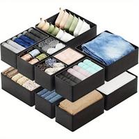 Organisateur de rangement en tissu pour sous-vêtements et chaussettes, boîte à compartiments, grande capacité, plateau pour placard domestique
