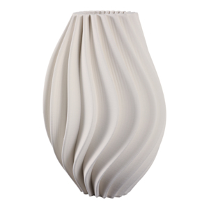 Vaso Scultoreo Scanalato per Arredamento Soggiorno, Elemento Decorativo per Camera da Letto, Comodino, Ufficio, Scaffale, Tavolo Console - Product Image 1