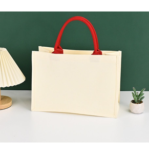 Luxury cotton canvas tote bag custom color size plain cotton shopping bag with logo shopping bag - Product Image 6