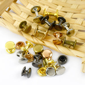 Meetee AP434 6-12mm डबल-पक्षीय Rivets सहायक उपकरण वस्त्र के लिए चमड़े के बैग फ्लैट दौर कील परिधान तस्वीर कीलक बटन Buckles - Product Image 4