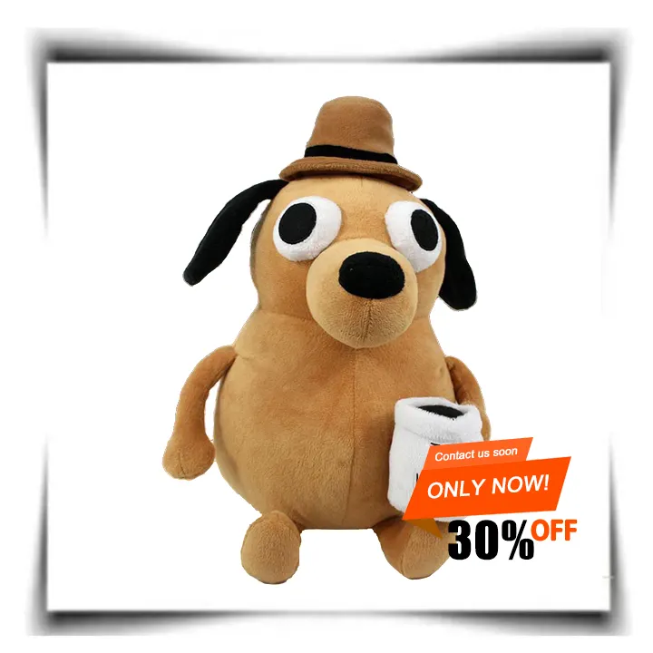 Atacado personalizado alta qualidade barato este é bom cão café cão brinquedo de pelúcia