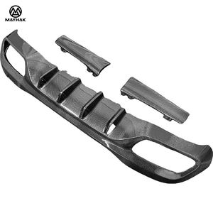 Diffuseur arrière en fibre de carbone véritable 3K, lèvre de pare-chocs arrière pour Mercedes Benz W206 Classe C C200 C260 C43 63 Style 2015-2020 - Product Image 6