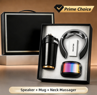 Coffret Cadeau d'Entreprise Haut de Gamme : Tasse Thermos Intelligente, Masseur Cervical, Mini Haut-Parleur, Articles Personnalisables pour Réunions, Coffret Cadeau d'Affaires de Luxe