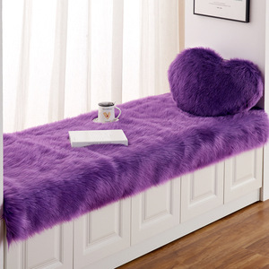 Solid Gold Faux Wool Polyester Filled <b>Window</b> <b>Seat</b> <b>Cushion</b> Extra Soft Machine Washable <b>for</b> Bedroom and Living Room - Product Image 2