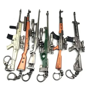 Gantungan Kunci Game Cf Cs Go, gantungan kunci Model senjata Ak47 M4a1, gantungan kunci logam untuk hadiah penggemar ukuran 9cm