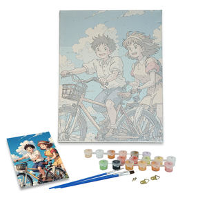 Peinture numérique sur <span class=keywords><strong>toile</strong></span> de dessin animé, peinture acrylique DIY, kit de peinture par numéros, convivial pour les débutants, 40x50cm - Product Image 1