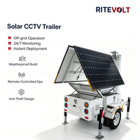 Nouvelle solution : Tour de surveillance solaire avec 2 panneaux solaires monocristallins 435W, remorque mobile solaire CCTV OEM/ODM, longue autonomie 7200Wh