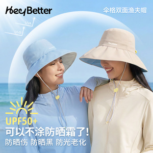 HeyBetter <b>Reversible</b> Fisherman <b>Hat</b> Wide Brim Sun Protection Breathable Outdoor Spring Summer Adult <b>Bucket</b> <b>Hat</b> - Product Image 1
