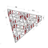Estructura de Techo Triangular Portátil de Aleación de Aluminio de 200*200 mm, Certificación CE, Estructura de Iluminación Cuadrada para Conciertos