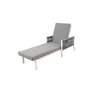 Tumbona Moderna de Ratán con Estructura de Acero y Cojín Ajustable, Silla Reclinable para Playa, Jardín, Sala de Estar y Piscina - Product Image 5