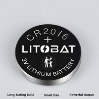 Batería de Botón de Litio Litobat 3V CR2016/CR2025/CR2430 para Control Remoto, Juguetes, Llaves de Coche, Placa Base de Ordenador, Reloj
