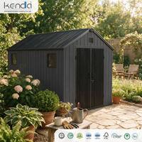 Abri de jardin Kenda APEX 8x16, abris de rangement pour jardin, porte verrouillable robuste pour outils de jardin, utilisation extérieure, fournitures de jardin