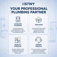 Kit complet de réservoir WC OEM ODM avec valve d'admission et levier de chasse latéral – Composant professionnel pour l'entretien des salles de bain – Unité de quincaillerie HO104-5