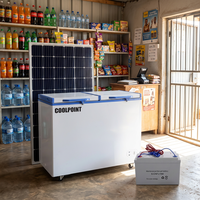 Réfrigérateur solaire à double température 230L/250L/260L avec batterie de secours pour usage domestique