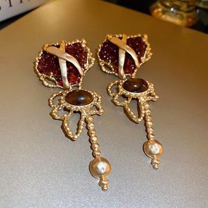 Pendientes de Moda para Mujer, con Piedras Preciosas, en Tono Dorado, Joyería Fina, Regalo para Fiestas, Navidad, Uso Diario, Elegante - Product Image 5