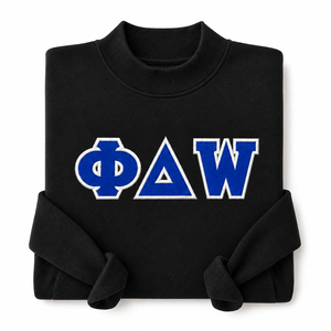 Sudadera Personalizada con Bordado Griego y Aplique de Tela con Tres Letras para Ropa Deportiva Universitaria - Product Image 1
