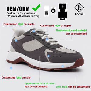 Fabricant de chaussures LANCI, chaussures en daim de luxe pour hommes, chaussures de sport personnalisées, baskets tendance pour hommes, chaussures haut de gamme pour hommes - Product Image 1