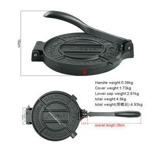 फैक्टरी थोक 8/10 इंच कच्चा लोहा टॉर्टिला प्रेस सेट में बेकिंग और बारबेक्यू bq bq - Product Image 3