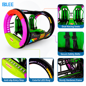 Parco divertimenti giostre rotazione di 360 gradi happy rolling car all'aperto doppi giocatori Rolling Car 360 Rolling Cars - Product Image 4
