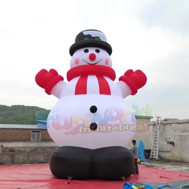 ปาร์ตี้กลางแจ้ง Commercial Clause คริสต์มาส25ft Giant Frosty Snowman ซานตาคลอส Inflatable ตกแต่งคริสต์มาส