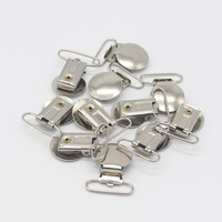 Clip de Bretelle Métallique Classique en Nickel Plaqué Couleur Personnalisée, Forme Cœur Plat ou Rond, pour Vêtements et Habillement