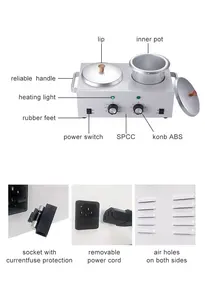 professionelles doppel-haarentfernungs-zuckerwachs-haarentfernungs-heizgerät wärmer gerät für wachsbohnen schmelzen