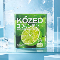 Kozed Lime Juice Gummy Candy 28% Gereconstitueerd Sap Zure Frisse Fruit Gummy 80g Doos Aangepaste OEM Private Label Groothandel