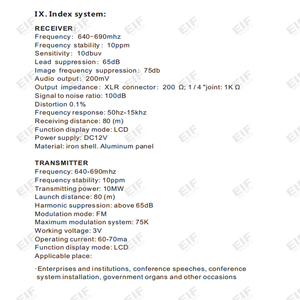 Microphone de conférence sans fil UHF double canal à col de cygne PLL 100 canaux avec indicateur LED, micro-condensateur de bureau pour salle de réunion et salle de conseil - Product Image 5