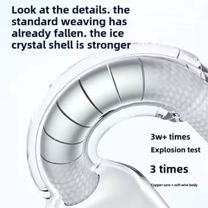 Transparent Phone <b>Cable</b> Quick <b>Charge</b> Nylon <b>Cables</b> Data Cord 60W PD Charger <b>Cables</b> for Smart Phones - Product Image 5