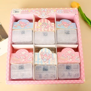 Pinkkoala Jewelry Organizer <b>Box</b> 6 Compartment Plastic Storage Case For <b>Earrings</b> And Accessories Women Student Use - Product Image 1