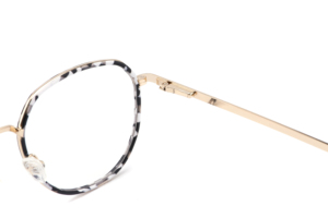 高級ファッション金属眼鏡アセテートラウンド眼鏡フレームは、ホットケークモンチャールネットのように販売されていますプリントパターン - Product Image 3