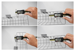 Practical Metal Mesh Steel <strong>Basket</strong> for Wall Storage Small Slot <strong>Wire</strong> <strong>Baskets</strong> 11kg Capacity 310x95x105mm - Product Image 4
