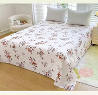 Nouvelle parure de draps à angle droit personnalisée, taie d'oreiller imprimée, 200TC, polyester antistatique, parure de draps ajustés pour la maison, l'hôtel, la chambre à coucher