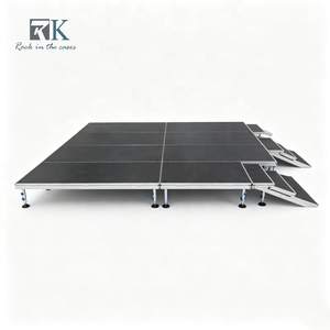 Adjustable Height Stage Event Stage <b>Platform</b> with Double Stairs Factory Prices for Perform - Product Image 1