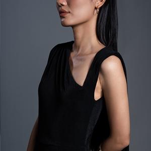 Nouveau Design Col Décolleté Asymétrique Moulante Silhouette Tricoté Naturel Thé-Longueur Chatoyant Jersey Extensible Robes De Soirée - Product Image 4