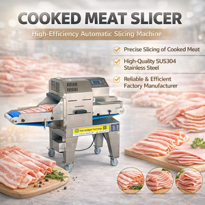 Machine automatique à trancher le bœuf et le jambon, équipement de découpe de viande cuite pour charcuterie, idéal pour la production en restaurant - Product Image 1