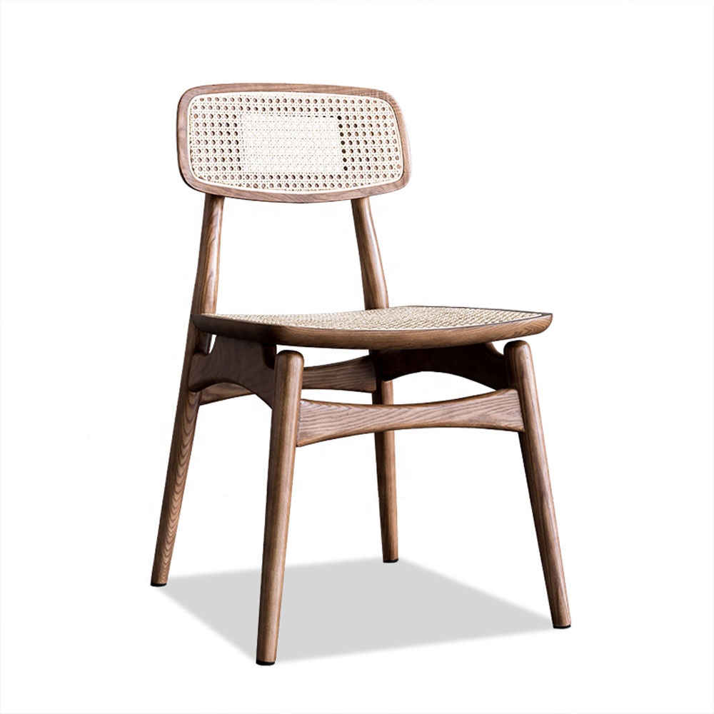 wholesale High Back Wood Luxury Nordic Chair Home Furniture Rattan Wicker Chairs Wooden Dining Chairs