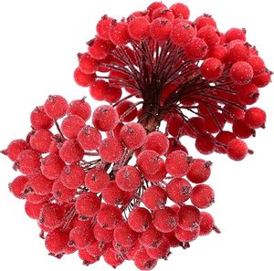 Baies de <span class=keywords><strong>houx</strong></span> artificielles givrées GM Fake 12 mm Mini Christmas Fruit Berry Flower Decor - Product Image 1