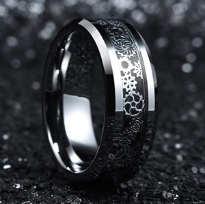 Men's Stainless Steel Gear-Themed Gan <b>Black</b> Mechanical-Style Finger <b>Ring</b> | Industrial Design | Durable & Trendy Men's Jewelry - Product Image 4