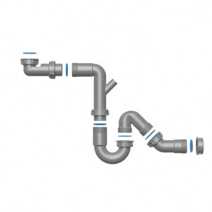 Phổ hiện đại Bồn Rửa Nhà Bếp cống Chất thải ống U hình thoát nước PP Siphon Ống với Dễ dàng cài đặt và 1 năm bảo hành - Product Image 2