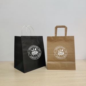 Bolsa de Papel Kraft Personalizada para Llevar Sushi con Asa, Bolsa de Embalaje para Sushi Japonés Ecológica y de Grado Alimenticio - Product Image 3