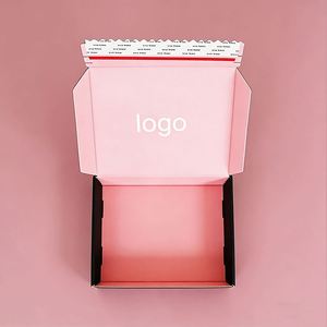 Custom Black & <b>Pink</b> Corrugated Mailer <b>Box</b> With Self-Seal Tear Strip Ideal for Consumer Electronics & E-commerce Shipping - Product Image 1