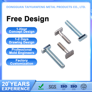 स्क्वायर फ्लैट हेड बोल्ट 4.8 लेवल गैल्वेनाइज्ड टी आकार स्क्रू m4 एम 5 एम 6 चुट रेल ट्रैक क्वाडरेट हैट-स्लॉट बोल्ट - Product Image 2