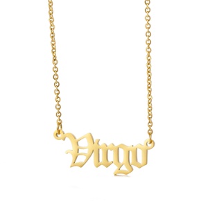 Manufacturer Stainless Steel Gold Silver Jewelry Custom <b>Name</b> Plated Zodiac Necklace for Women - Product Image 4