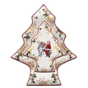 Décoration d'intérieur Assiettes en céramique de Noël personnalisées en porcelaine osseuse antique - Product Image 4