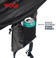 Hamac léger WOQI avec sangles, adapté au camping, à la randonnée, au sac à dos et aux plages