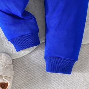 ชุดสองชิ้นพิมพ์ลายตัวอักษรน่ารักสำหรับเด็กผู้ชาย เสื้อแขนยาวและกางเกงกีฬาลำลอง เสื้อผ้าเด็กแฟชั่นผ้าขนสัตว์ - Product Image 6