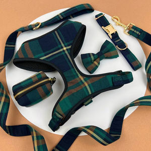 Arnés y Correa para Perro de Diseño Premium de Lujo, con Logotipo Personalizado, Sin Tirones, Estilo Escocés, Venta al Por Mayor - Product Image 1
