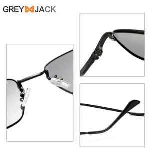 Nuevas Gafas de Sol Unisex de Metal con Protección UV400, Polarizadas, Visión Nocturna, Tipo 3, Lentes TAC, Armazón Pequeño, Color Dorado - Product Image 4